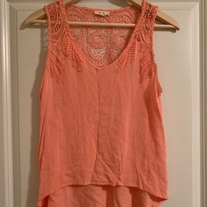 Lace back tank
